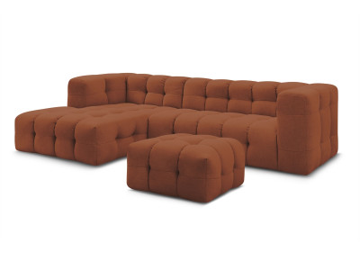 Canapé d'angle fixe CLOUD avec pouf