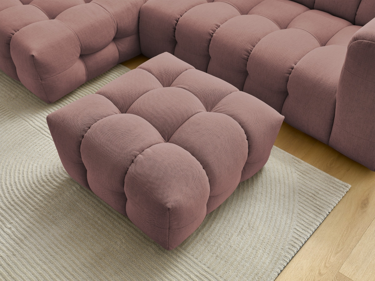 Canapé d'angle fixe CLOUD avec pouf