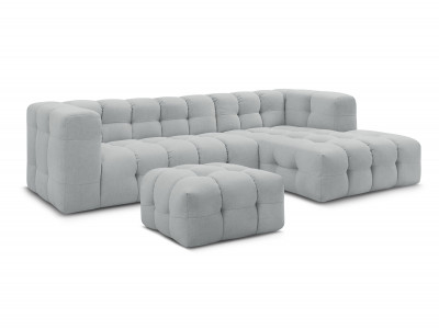 Canapé d'angle fixe CLOUD avec pouf