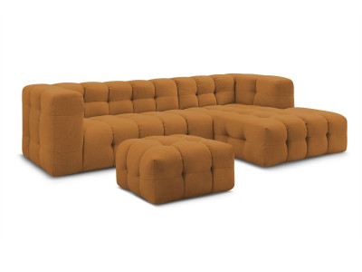 Canapé d'angle fixe CLOUD avec pouf