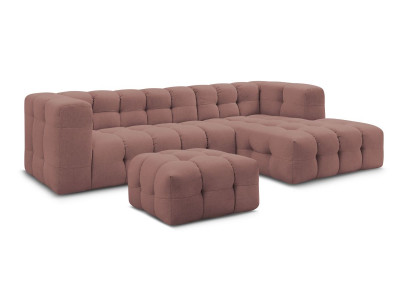 Canapé d'angle fixe CLOUD avec pouf