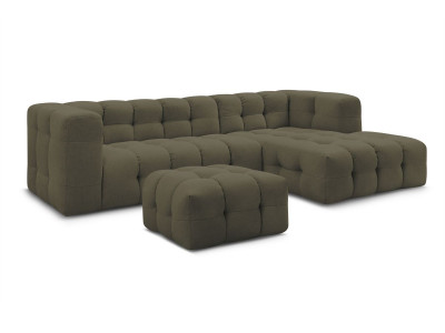 Canapé d'angle fixe CLOUD avec pouf