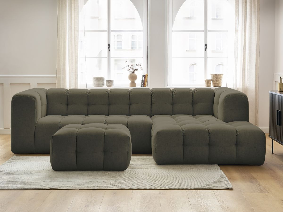 Canapé d'angle CLOUD avec pouf vert — vue 6