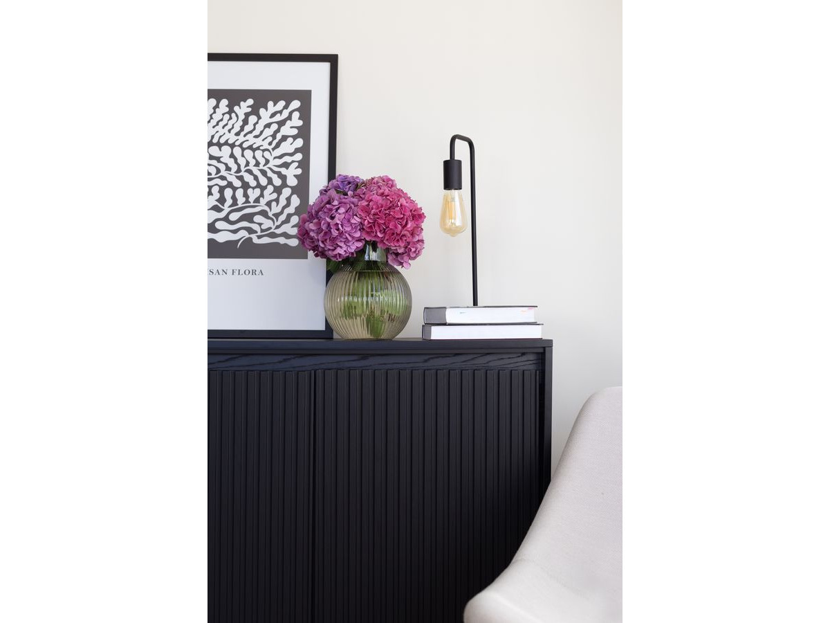 LENARA 100 cm 2-deurs dressoir met lamellen en LED's