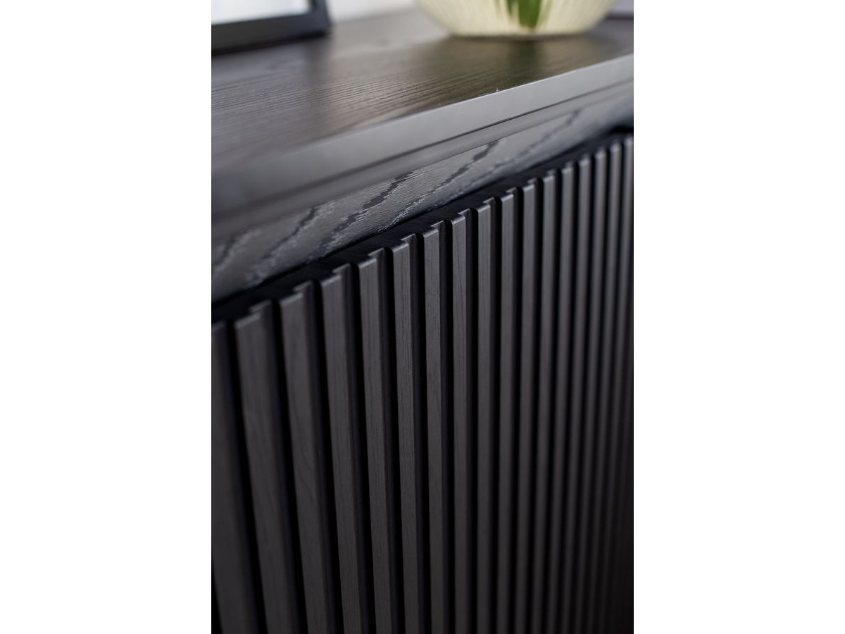 LENARA 100 cm 2-deurs dressoir met lamellen en LED's