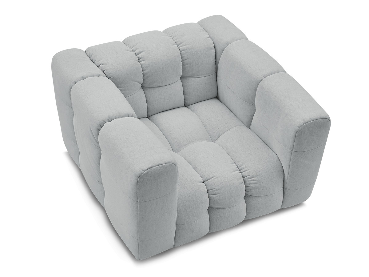 Canapé d'angle fixe EVEREST tissu chiné - Orange - Angle droit - 10 coussins