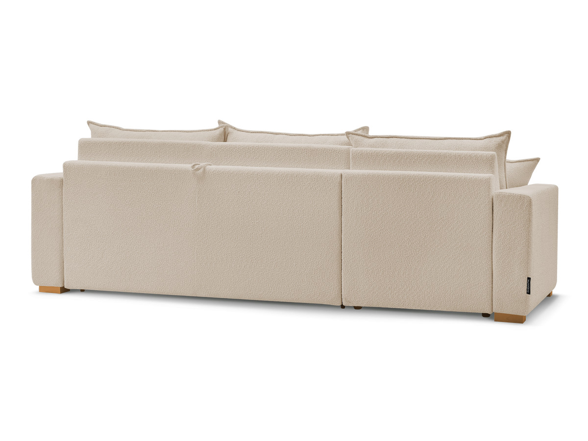 Canapé d'angle réversible convertible ouverture express AUGUSTIN tissu bouclette