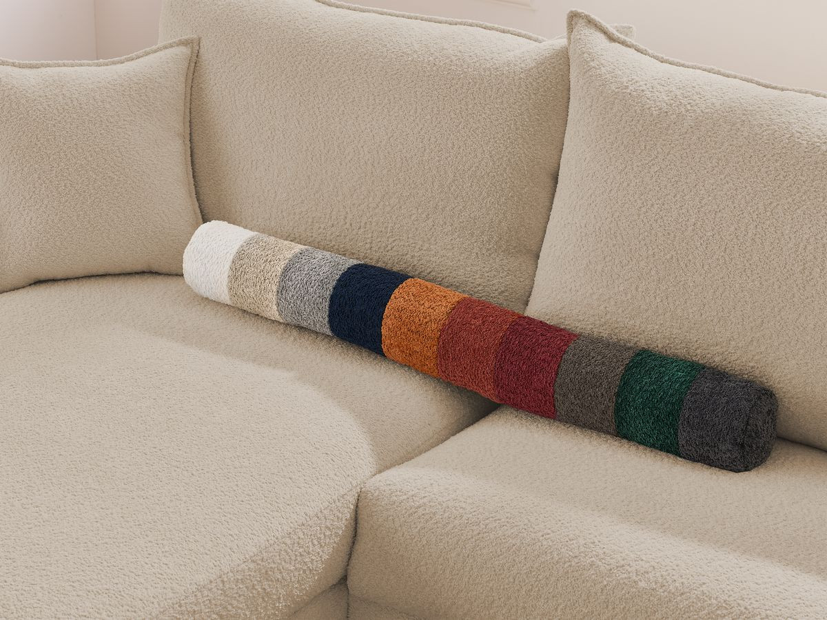 Canapé d'angle réversible convertible ouverture express AUGUSTIN tissu bouclette