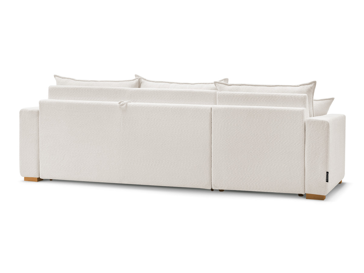 Canapé d'angle réversible convertible ouverture express AUGUSTIN tissu bouclette
