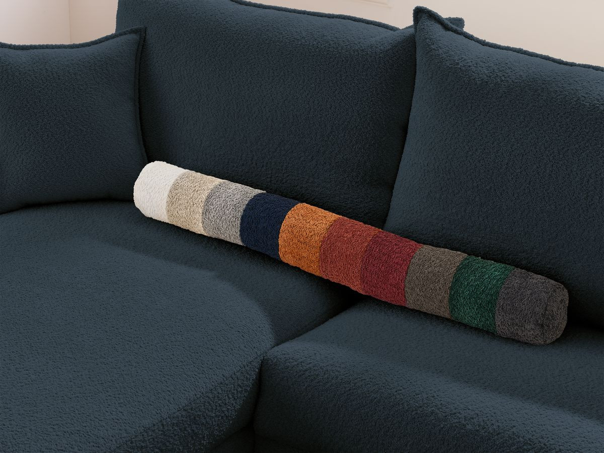 Canapé d'angle réversible convertible ouverture express AUGUSTIN tissu bouclette