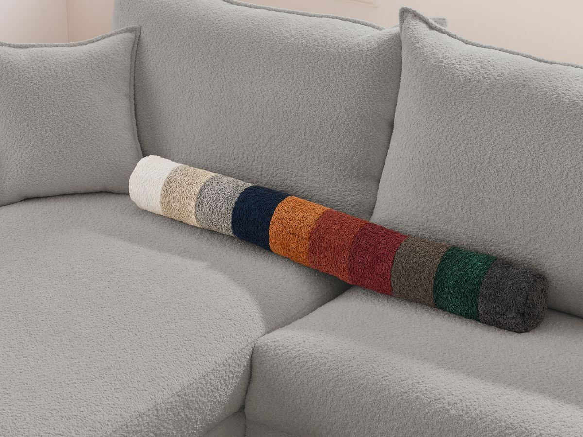 Canapé d'angle réversible convertible ouverture express AUGUSTIN tissu bouclette