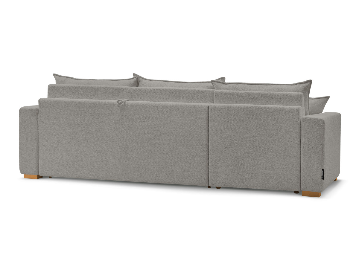 Canapé d'angle réversible convertible ouverture express AUGUSTIN tissu bouclette