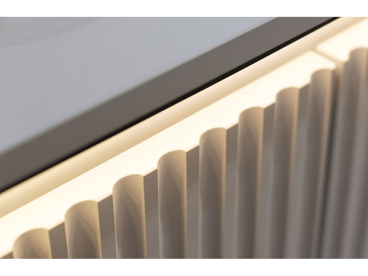 LENARA 100 cm 2-deurs dressoir met lamellen en LED's