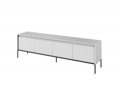 Meuble TV 4 portes 167 cm LENARA avec tasseaux et LED