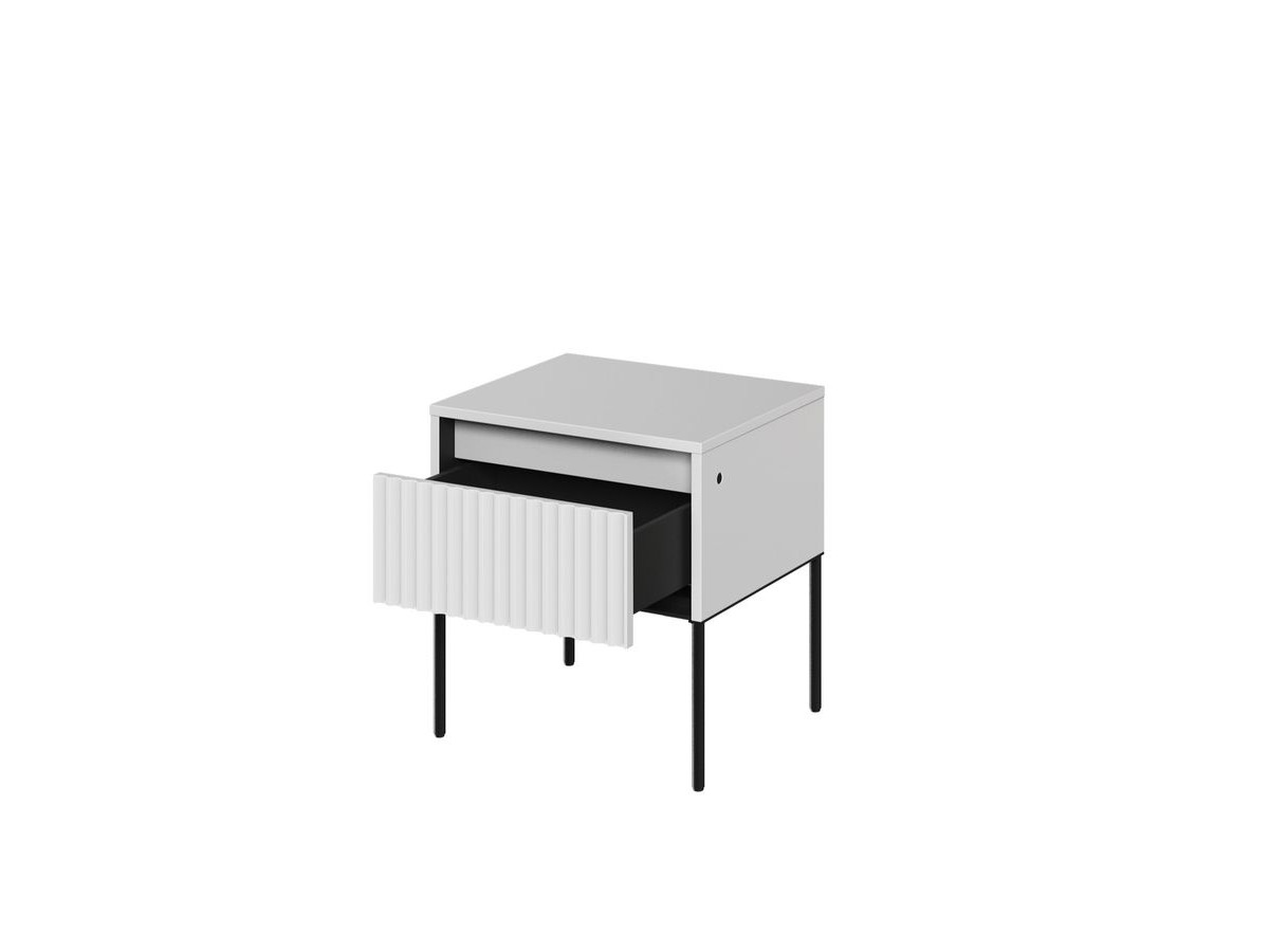 Table de chevet 1 tiroir LENARA avec tasseaux et LED