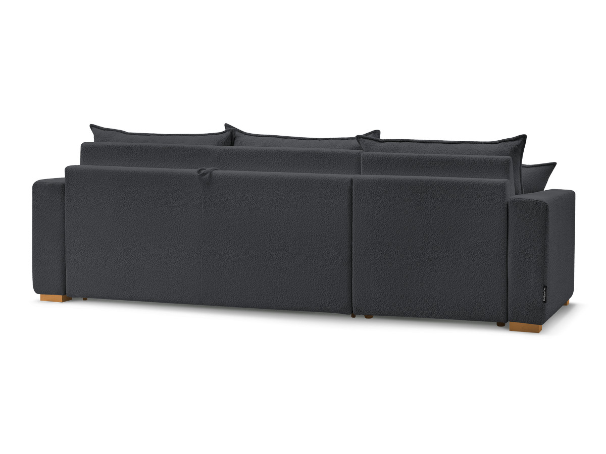 Canapé d'angle réversible convertible ouverture express AUGUSTIN tissu bouclette