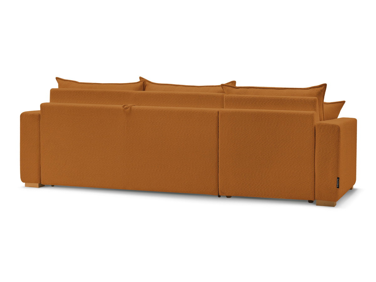 Canapé d'angle réversible convertible ouverture express AUGUSTIN tissu bouclette