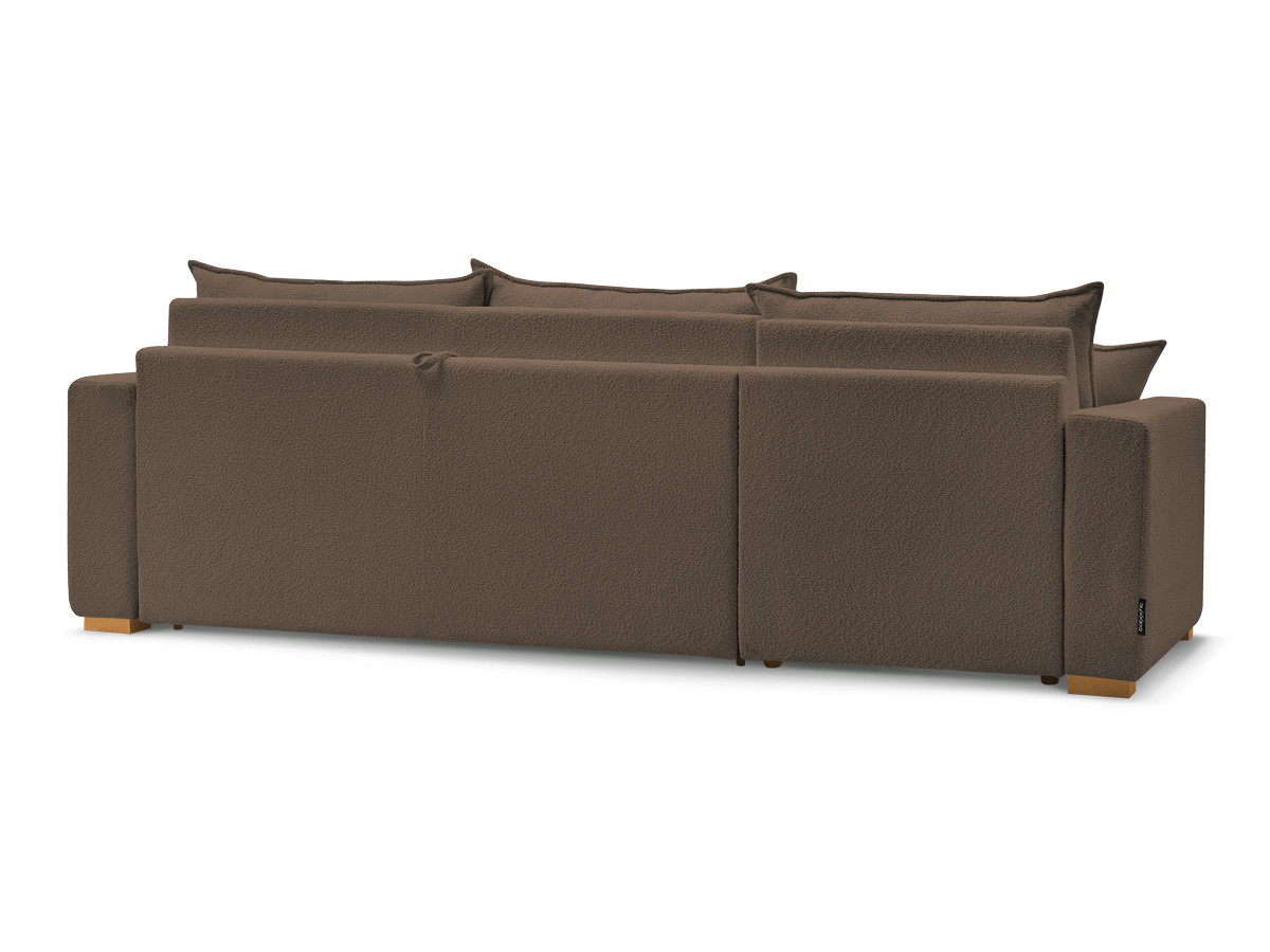 Canapé d'angle réversible convertible ouverture express AUGUSTIN tissu bouclette