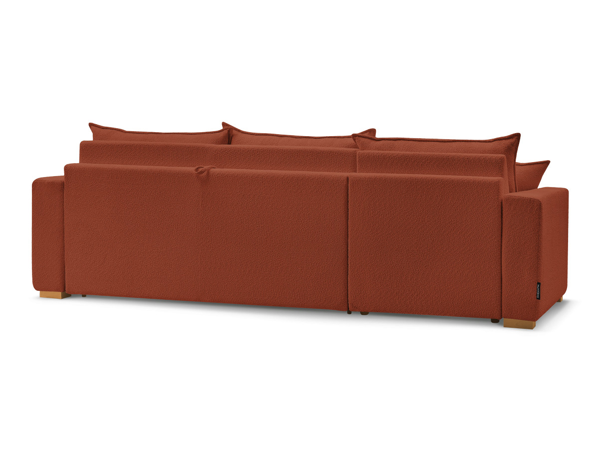 Canapé d'angle réversible convertible ouverture express AUGUSTIN tissu bouclette
