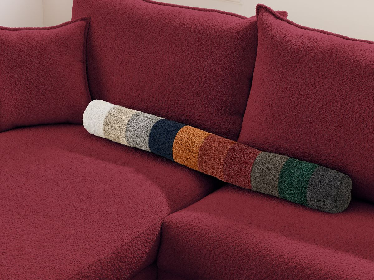 Canapé d'angle réversible convertible ouverture express AUGUSTIN tissu bouclette