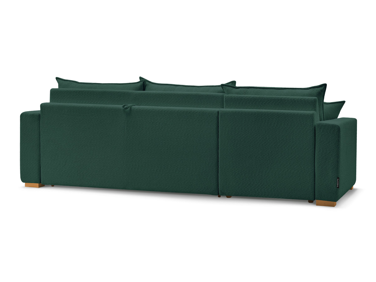 Canapé d'angle réversible convertible ouverture express AUGUSTIN tissu bouclette