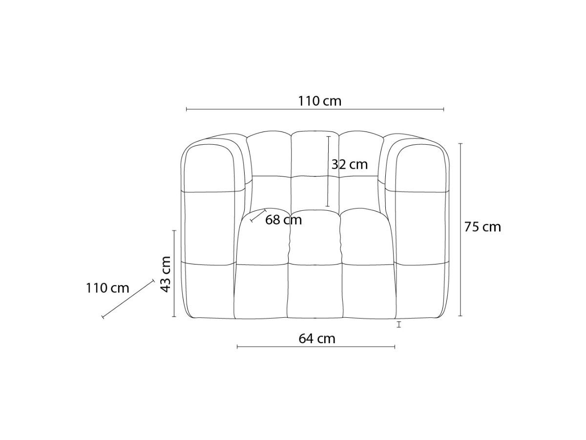 Canapé d'angle fixe EVEREST tissu chiné - Orange - Angle droit - 10 coussins