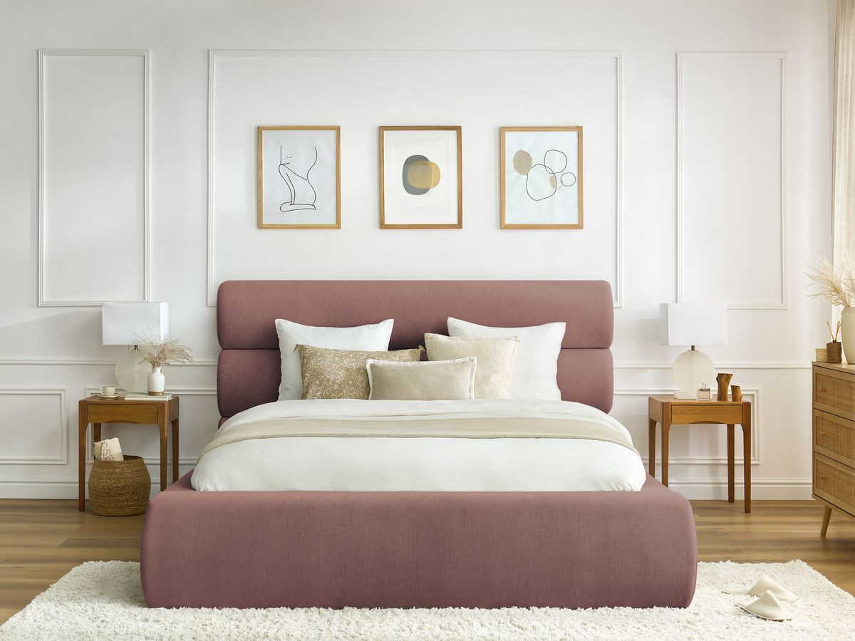 Lit coffre JAGNA rose — vue 5