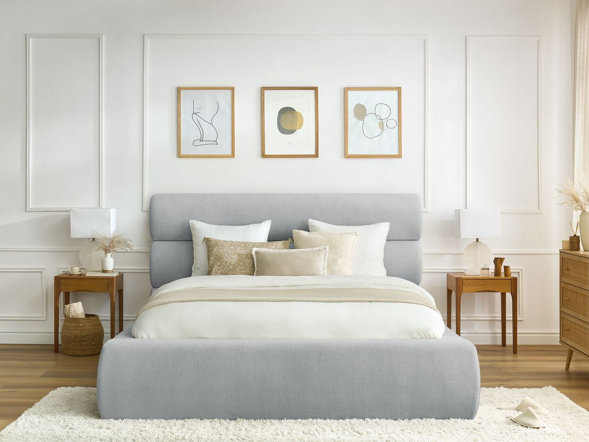 Lit coffre JAGNA gris clair — vue 5