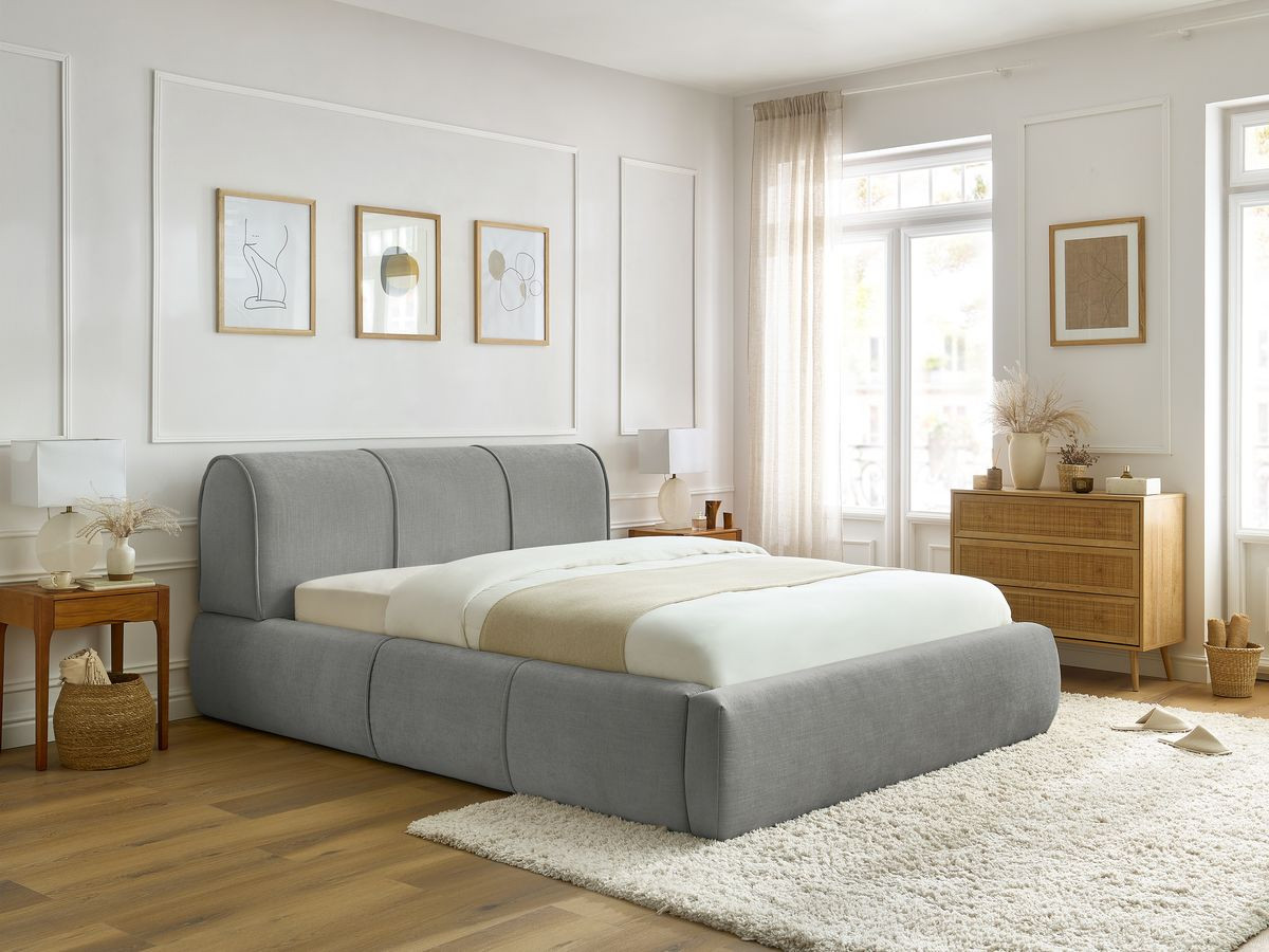 Lit coffre VERNON gris clair — vue 6