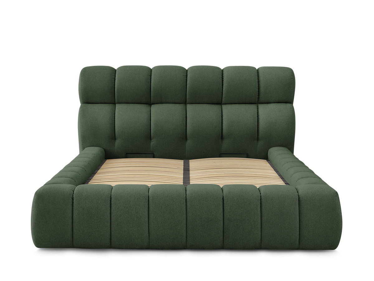 mont-blanc opbergbed in gladde stof gekleurd groente