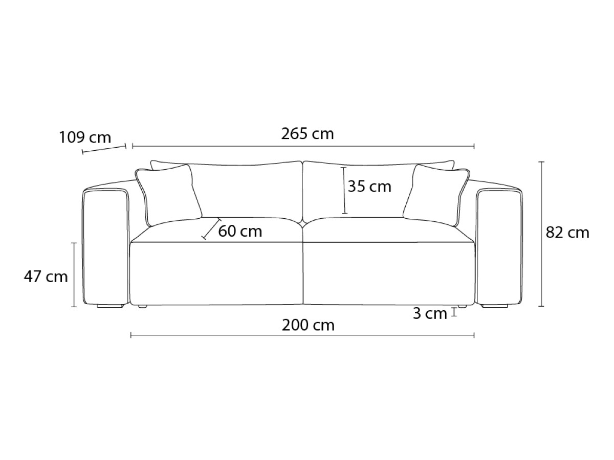 Canapé d'angle fixe EVEREST tissu chiné - Orange - Angle droit - 10 coussins