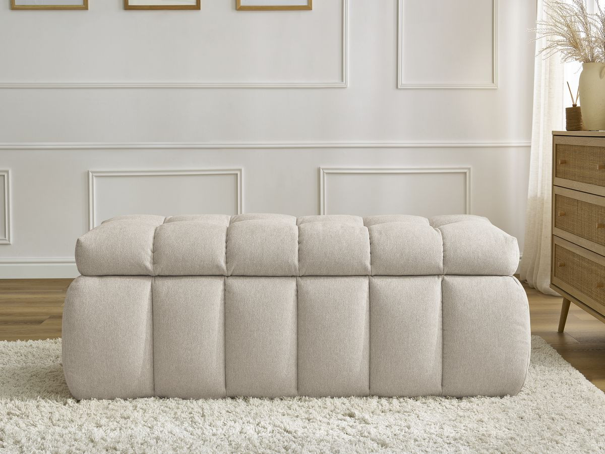 Bout de lit MONT-BLANC tissu lisse