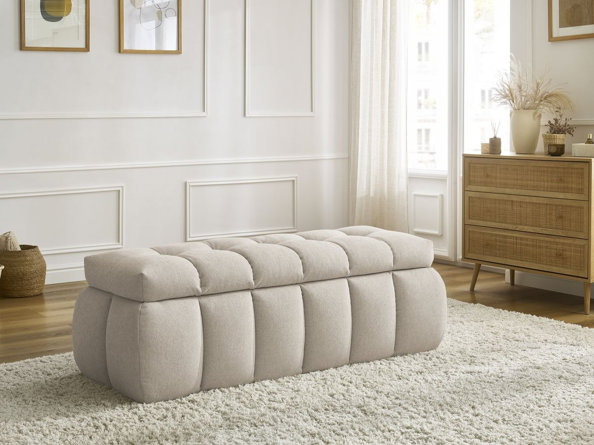 Bout de lit MONT-BLANC tissu lisse