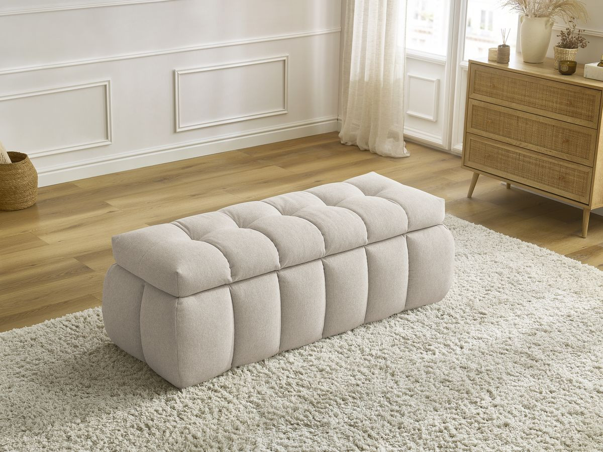 Bout de lit MONT-BLANC tissu lisse