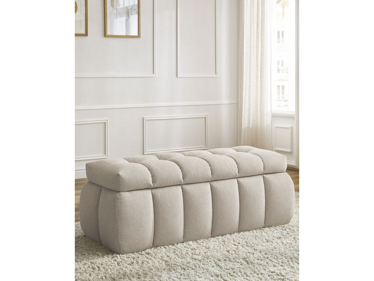 Bout de lit MONT-BLANC tissu lisse