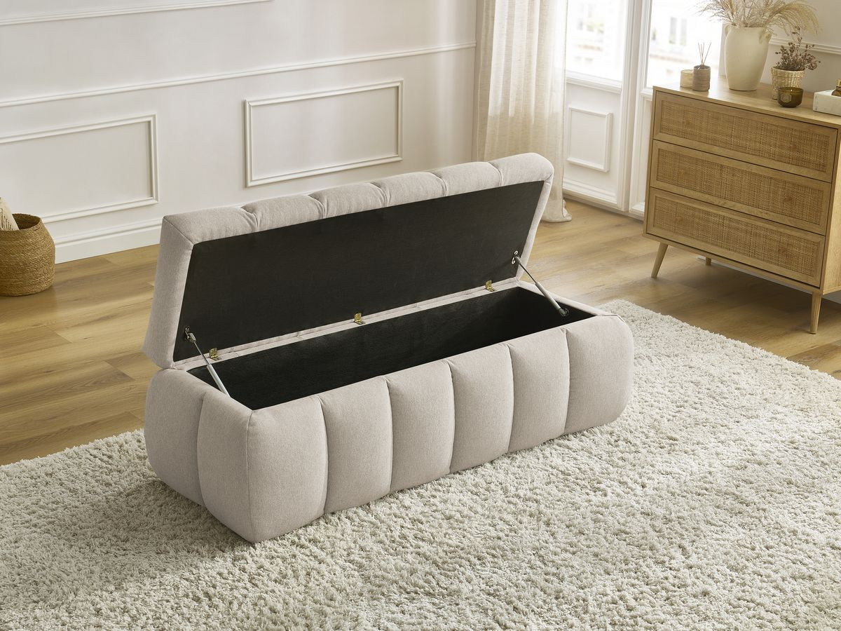 Bout de lit MONT-BLANC tissu lisse