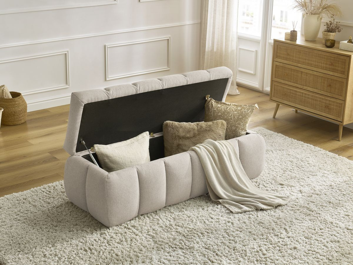 Bout de lit MONT-BLANC chiné beige — vue 5