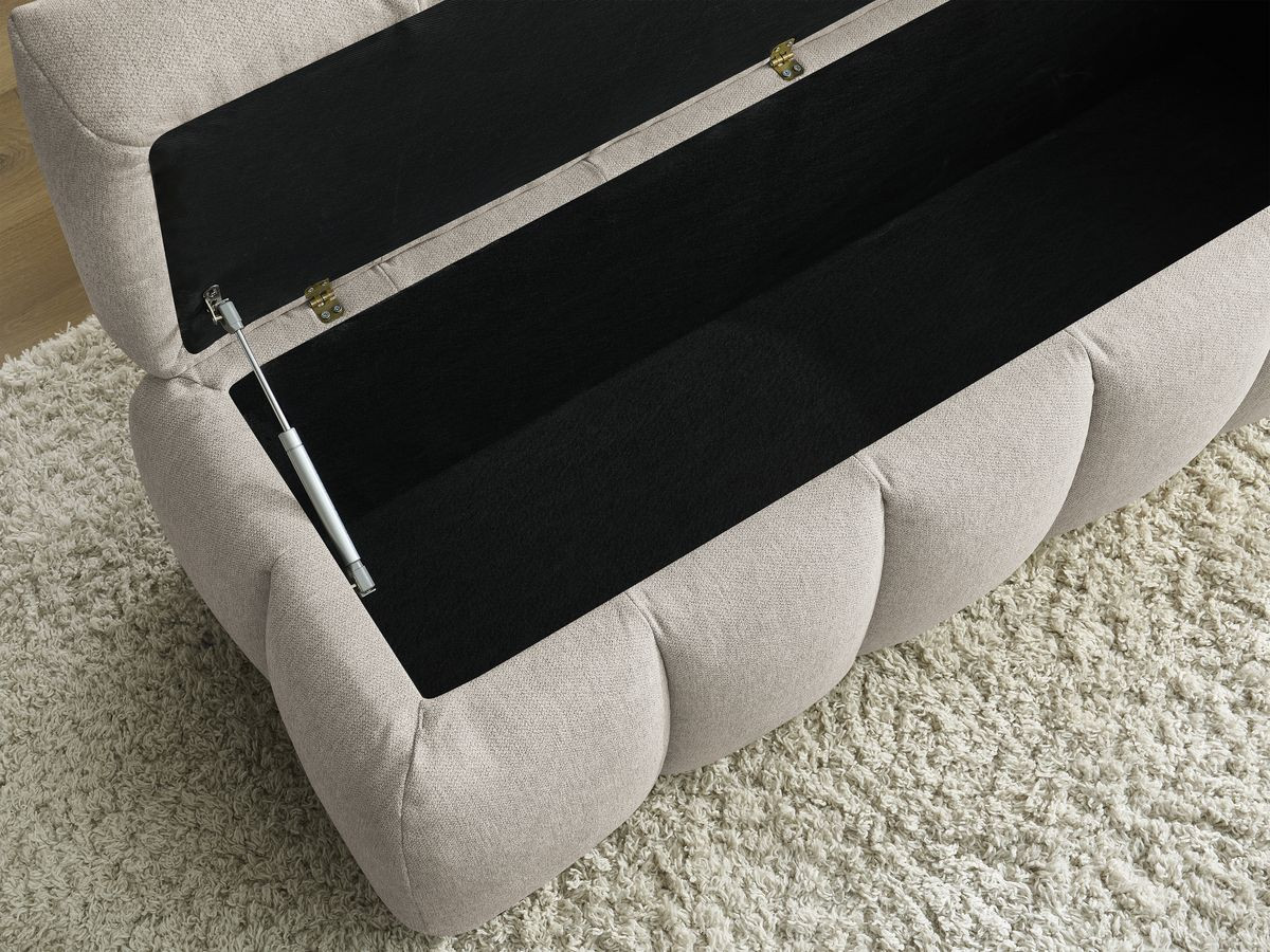 Bout de lit MONT-BLANC tissu lisse