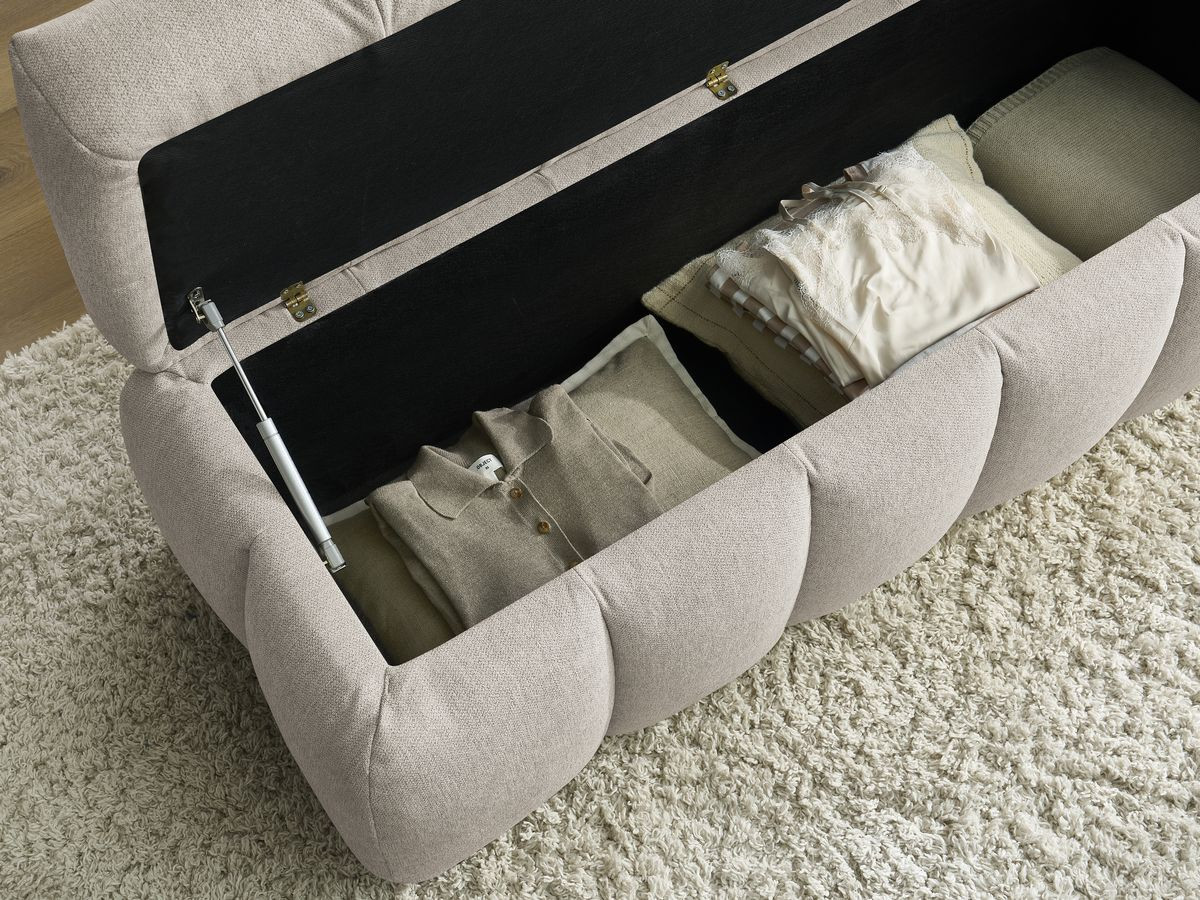 Bout de lit MONT-BLANC tissu lisse