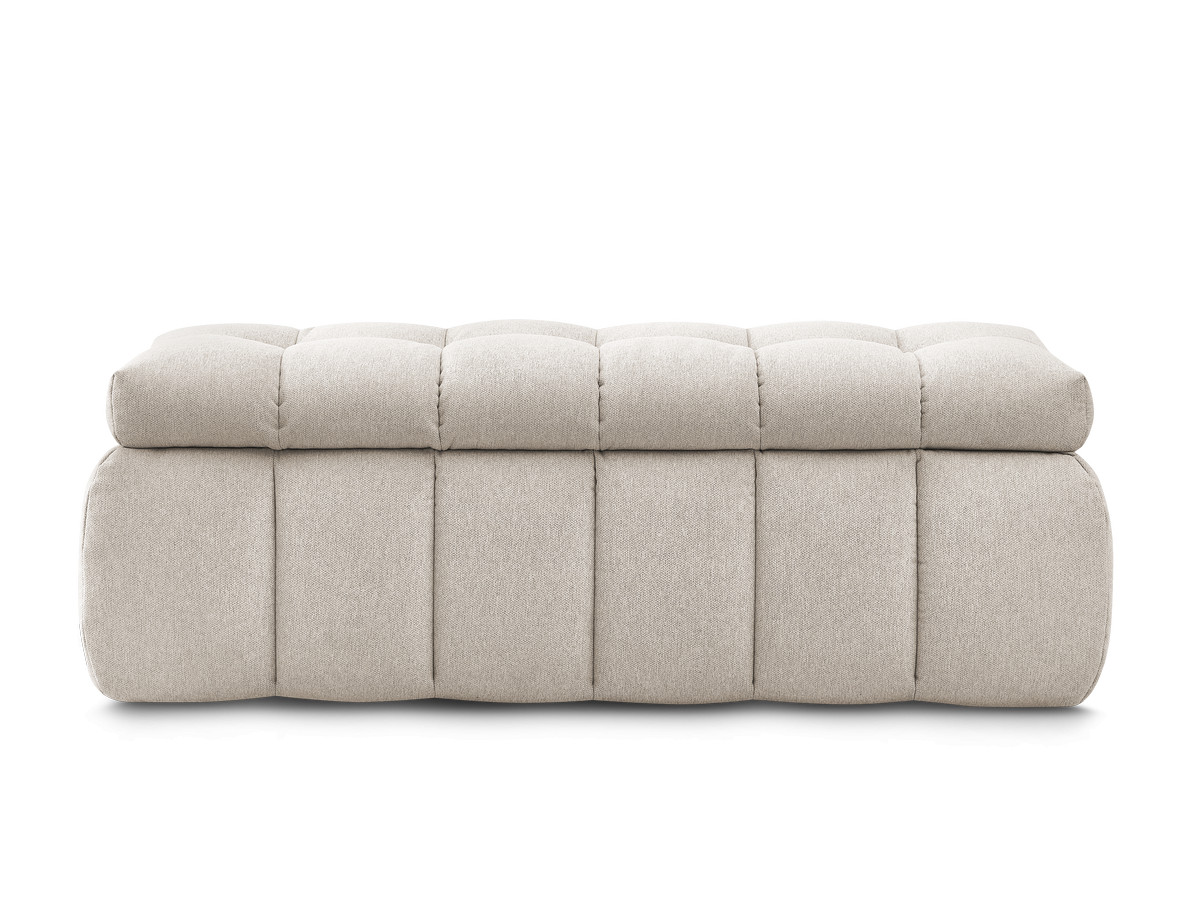 bout de lit mont-blanc tissu lisse de couleur beige