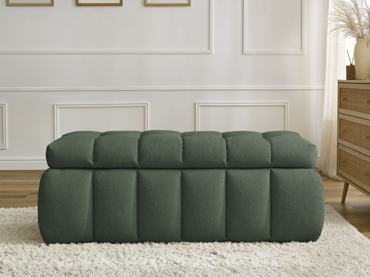 Bout de lit MONT-BLANC tissu lisse