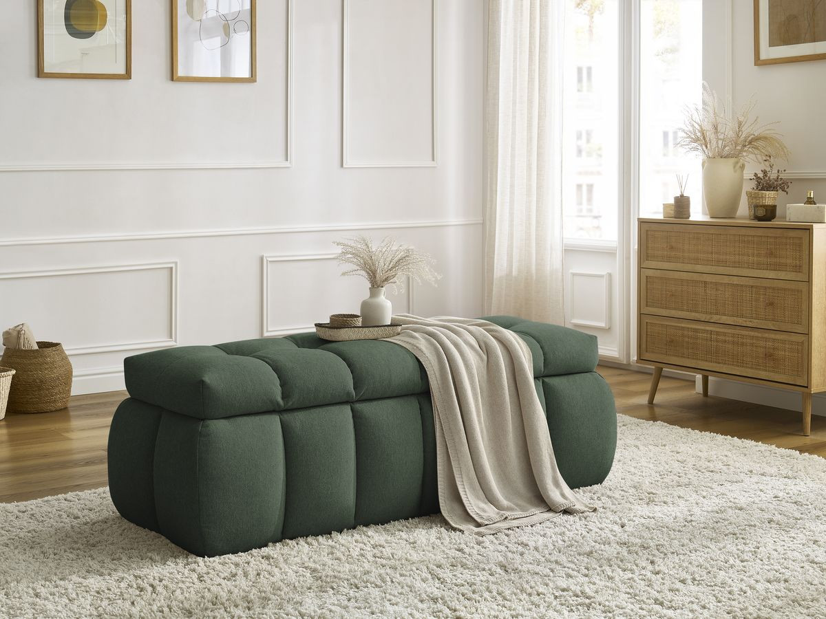 Bout de lit MONT-BLANC tissu lisse