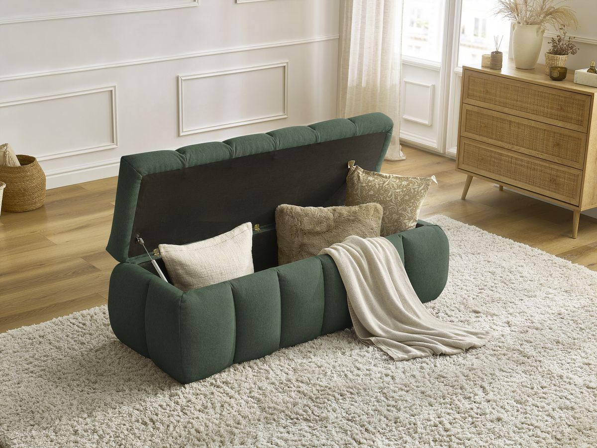 Bout de lit MONT-BLANC chiné vert — vue 5