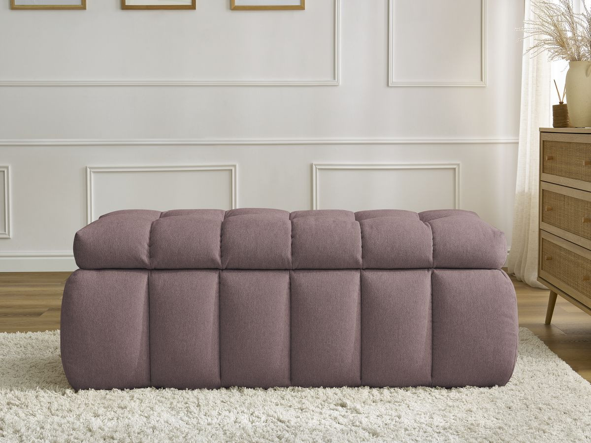 Bout de lit MONT-BLANC tissu lisse