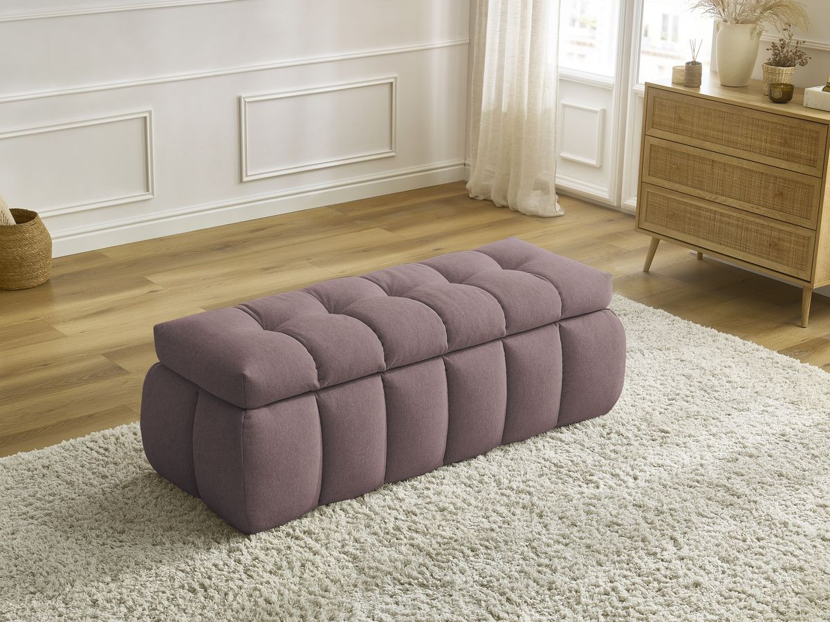 Bout de lit MONT-BLANC tissu lisse