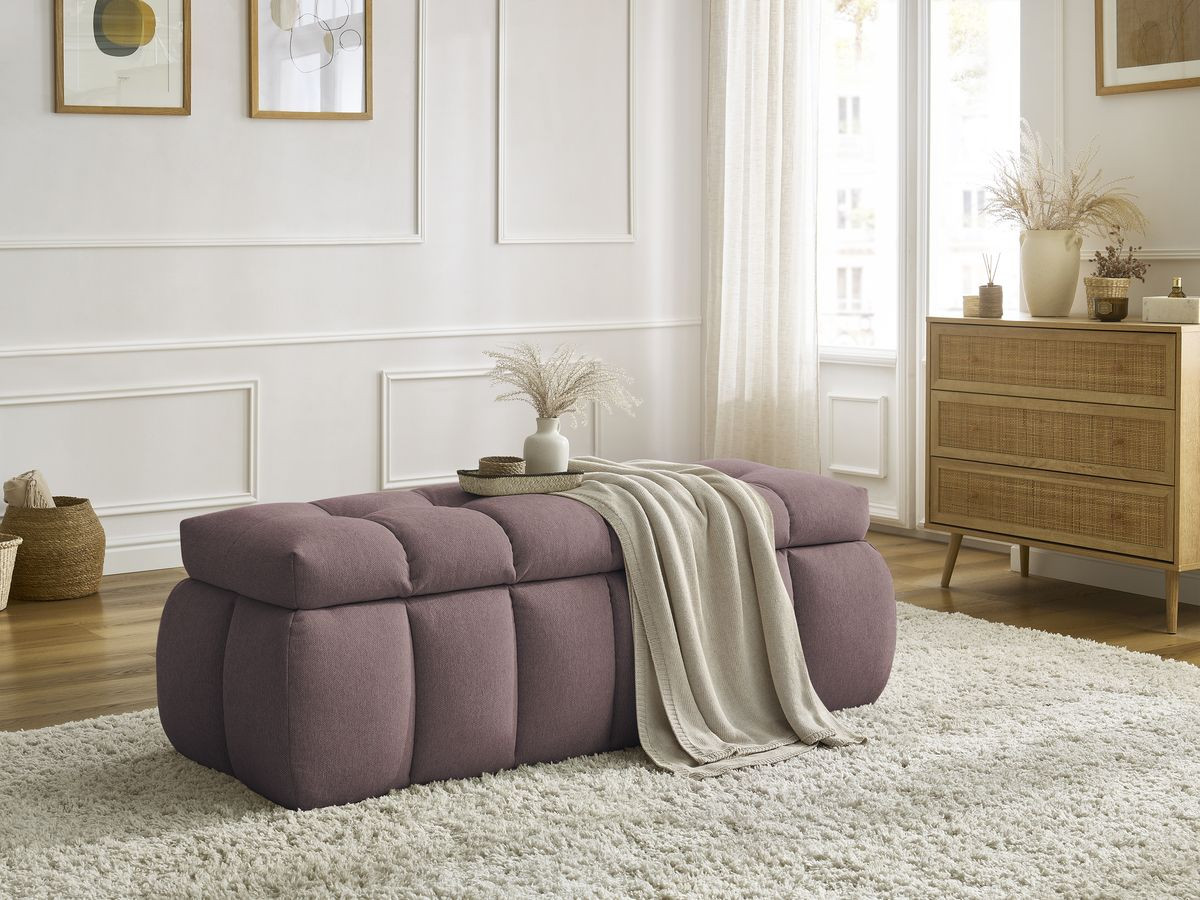 Bout de lit MONT-BLANC tissu lisse