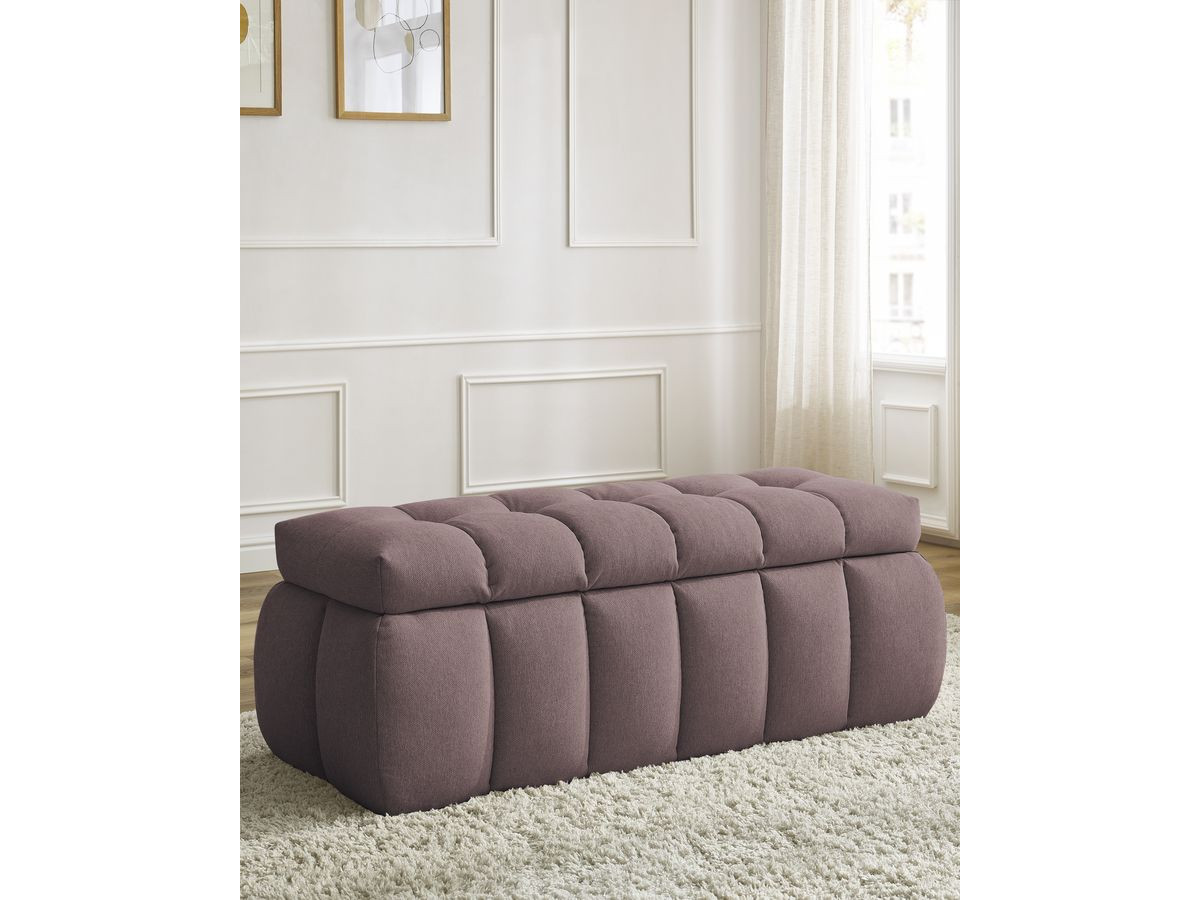 Bout de lit MONT-BLANC tissu lisse