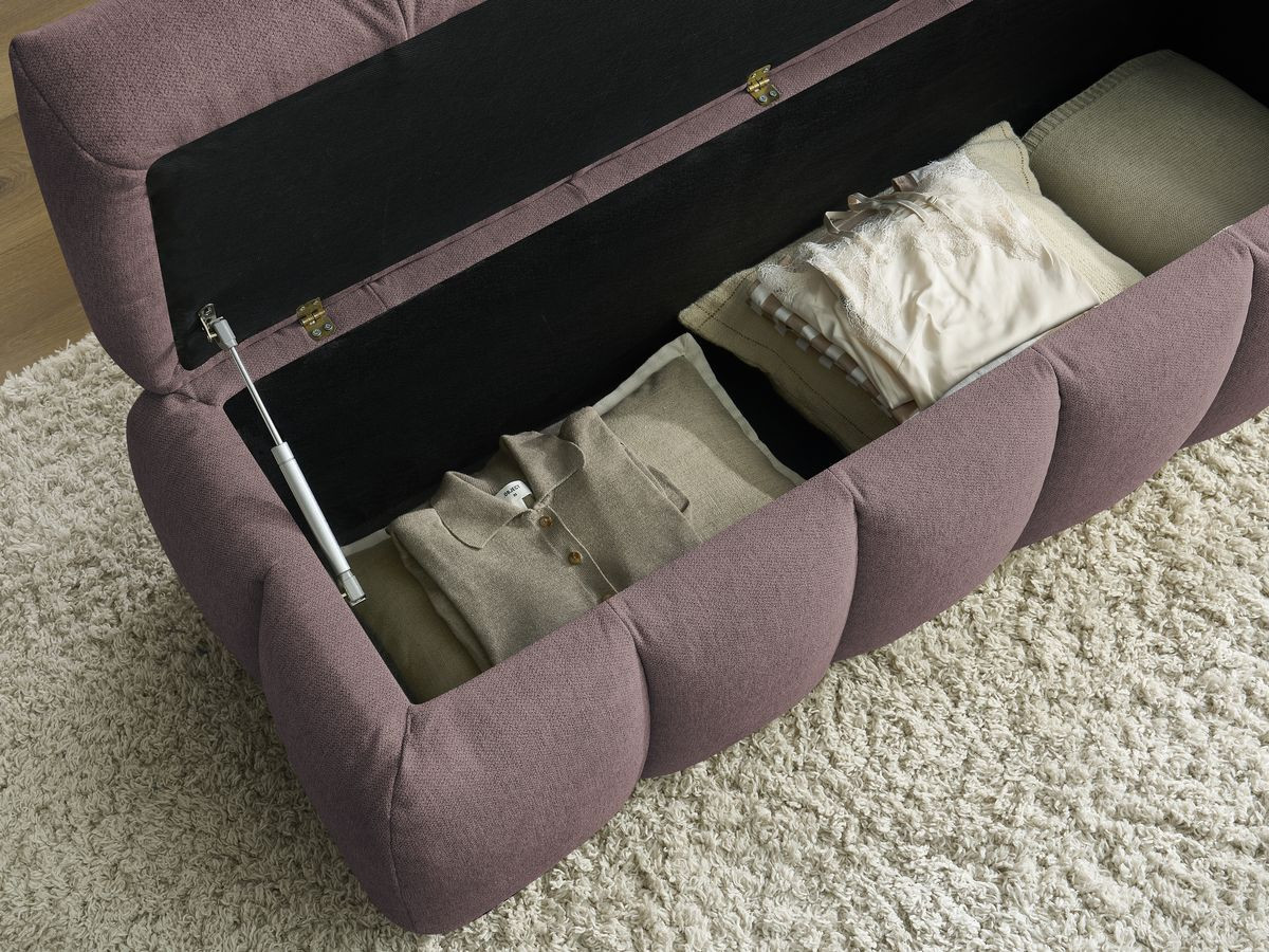 Bout de lit MONT-BLANC tissu lisse