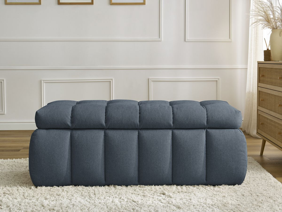 Bout de lit MONT-BLANC tissu lisse