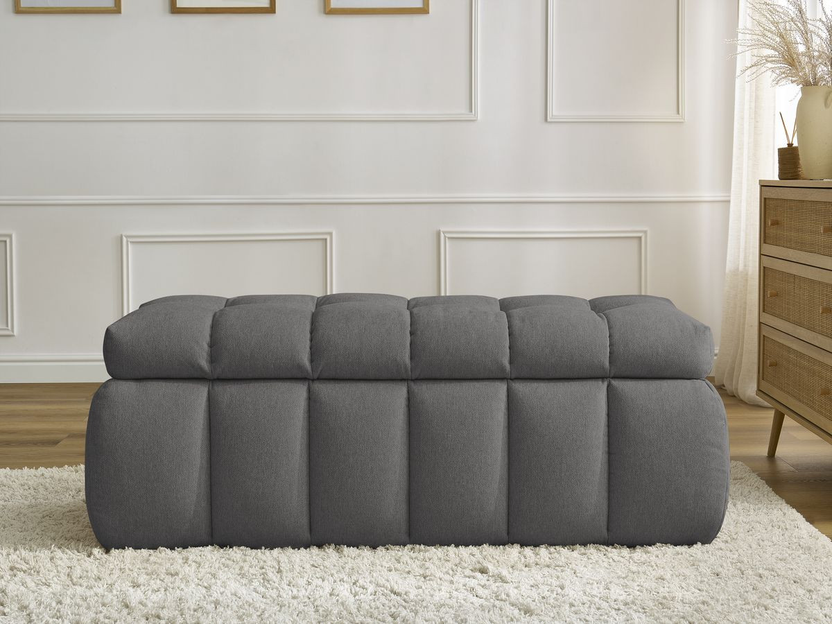 Bout de lit MONT-BLANC tissu lisse